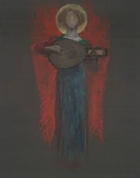 Étude, Ange avec instrument de musique