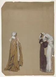 Étude. Trois figures