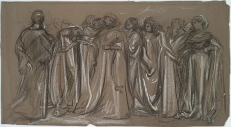 Étude pour les vertus captives, étude de figure pour