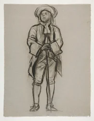 Étude pour la figure de Penn ou Franklin pour une fresque au capitole de l