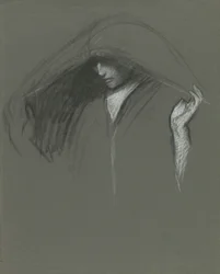Étude de tête drapée