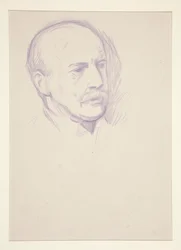 Étude, tête de portrait d
