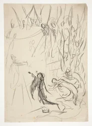 La Réalisation du Graal, étude pour La Quête du Saint Graal (série de quinze peintures pour la Bibliothèque publique de Boston, achevée en 1901)