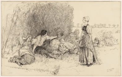 Les moissonneurs, illustration pour « La bouteille de cuir »