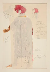 Le roi armé, croquis de costume pour Henry Irving