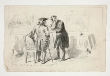 Deux hommes conversant à l