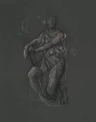 Étude de figure non identifiée pour un projet de fresque au capitole de l