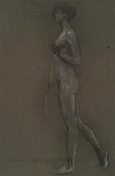 Étude de figure non identifiée pour un projet de fresque au bâtiment du capitole de l