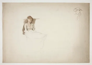 Femme assise sur une chaise, dormant
