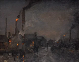Black Country, nuit, avec fonderie