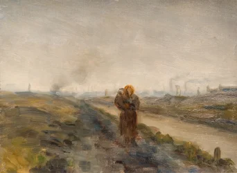 Mère et enfant, paysage du Black Country