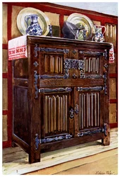 Double buffet en chêne, 1910