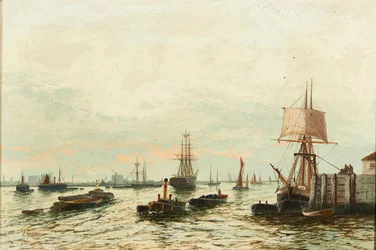 Barges sur la Tamise