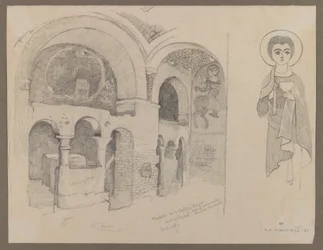 Monastère chrétien primitif (copte) à Esna, 1er mars 1887