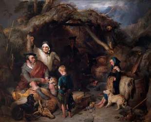 La distillerie de whisky illicite des Highlands, c.1829