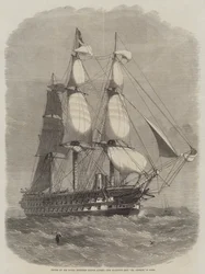 Croisière de Son Altesse Royale le Prince Alfred, Navire de Sa Majesté St George, 90 canons