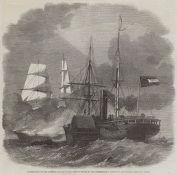 Destruction du marchand fédéral Harvey Birch par le sloop de guerre confédéré Nashville