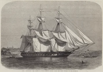 HMS Euryalus, le navire dans lequel le prince Alfred fait son premier voyage en mer
