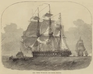 HMS Nankin, 50 canons, commandant Keith Stewart