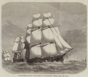 Course entre quatre navires de la flotte combinée de la Manche et de la Méditerranée