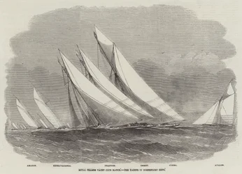 Match du Royal Thames Yacht Club, les yachts à Northfleet Hope