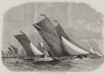 Course de barges à voile sur la Tamise