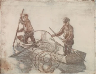 Garçons pêchant