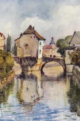 Le Rhin : Vieux pont à Kreuznach