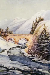 Le Rhin : Le pont du Rhin à Thusis