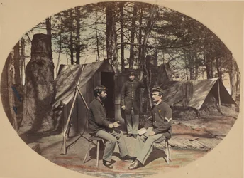La vie au camp, quartier général du 6e corps, vers 1864.