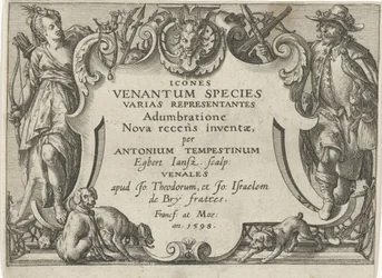 Page de titre pour une série de scènes de chasse