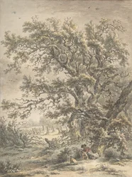 Un homme se reposant sous un arbre