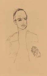 2022 NYR 20682 0724 001(egon schiele boubou assis aux mains jointes étude de portrait dr oska011034)
