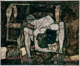 Blinde Mutter [Mère aveugle] (huile sur toile)
