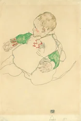 Enfant avec manches vertes