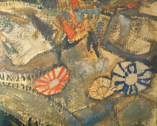 Entschwebung (Die Blinden III), Les aveugles ... (huile et aquarelle sur toile)