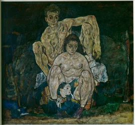 Familie. Une famille (huile sur toile)