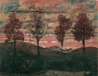 Quatre arbres, 1917