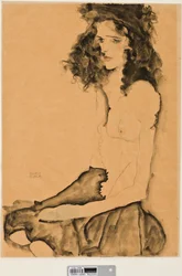 Fille aux cheveux noirs, 1911