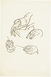 Mains, Études pour un Portrait du Dr. Hugo Koller