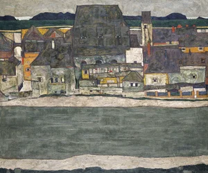Maisons sur la rivière La Vieille Ville, 1914