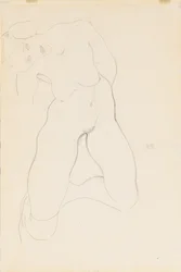Femme nue agenouillée, 1912