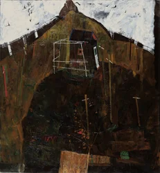 Paysage avec corbeau