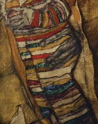 Mère avec deux enfants (huile sur toile)