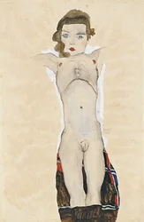 Fille nue avec les bras étendus, 1911