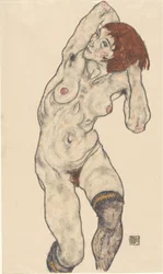 Nu en Bas Noirs, 1917