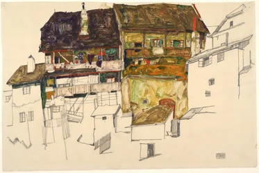 Vieilles maisons à Krumau, 1914