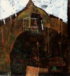 Paysage avec corbeaux