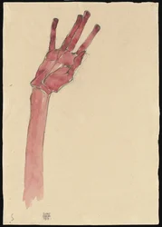 Main rouge levée, 1910