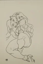Nu assis, 1917